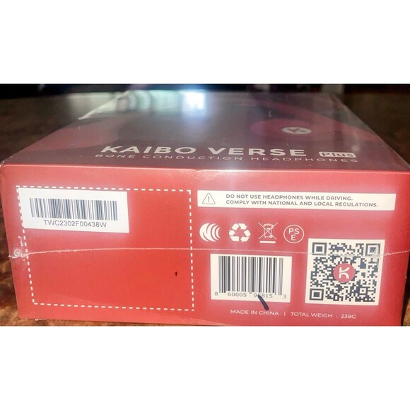 Kaibo Verse Plus Bone Conduction Headphones Bluetooth Factory Sealed Red 🔥 - Picture 5 of 6